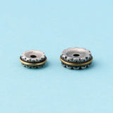 925 Sterling Silver Gear Wheel Spacer Charm Beads for Bracelet Making