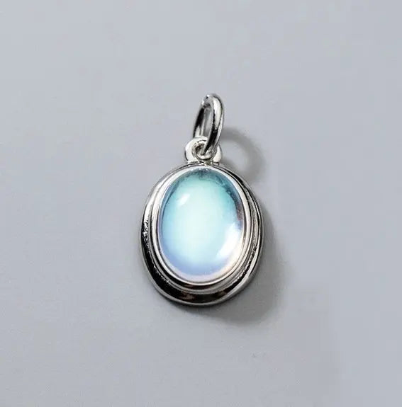 925 Sterling Silver Oval Charm Pendant for DIY Jewelry Making