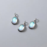 925 Sterling Silver Oval Charm Pendant for DIY Jewelry Making