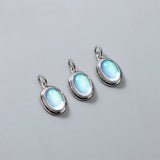 925 Sterling Silver Oval Charm Pendant for DIY Jewelry Making