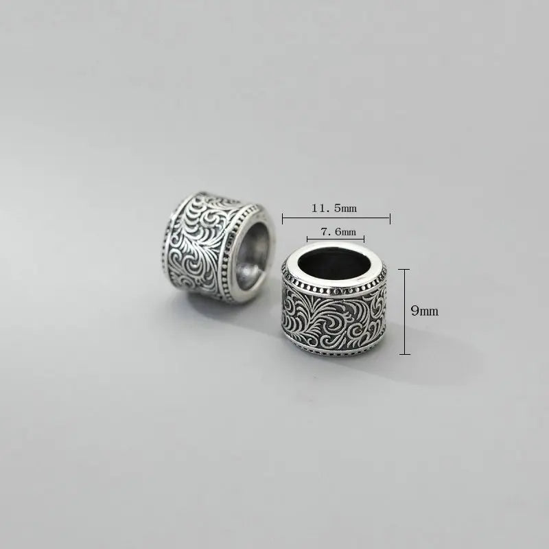 925 Sterling Silver Flower Spacer Charm Beads for DIY Bracelet