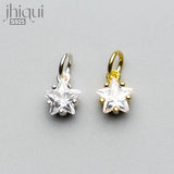 925 Silver Zircon Star Charm Pendant for DIY Jewelry