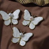 1PC AA Freshwater Pearl Pendant Butterfly Shape Brooch Shell Pearl Women Jewelry