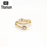 ASTM F136 Titanium Piercing Clicker Earrings Nose Rings 16G