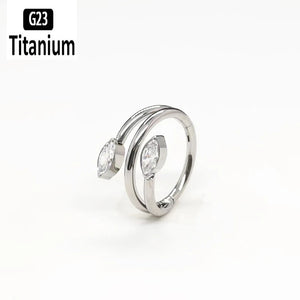 ASTM F136 Titanium Piercing Clicker Earrings Nose Rings 16G