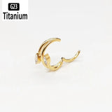 ASTM F136 Titanium Piercing Clicker Earrings Nose Rings 16G