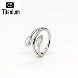 ASTM F136 Titanium Piercing Clicker Earrings Nose Rings 16G