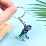 Colorful Skeleton Dinosaur Key Chain Cartoon Cat Bag Charm Accessories