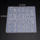 Alphabet Number Silicone Mold for Epoxy Resin DIY Jewelry Making