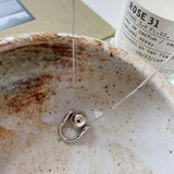 925 Silver Lucky Ball & Geometric Choker Necklace Pendant TLX946