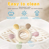 Baby Teething Toy Silicone Rudder With Wooden Ring Teether