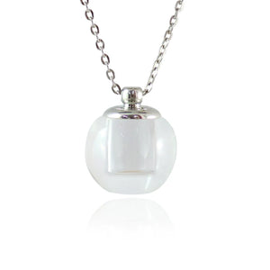 Clear/Matte Crystal Ball Perfume Oil Bottle Pendant Gift
