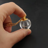 Clear/Matte Crystal Ball Perfume Oil Bottle Pendant Gift