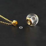 Clear/Matte Crystal Ball Perfume Oil Bottle Pendant Gift