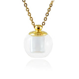 Clear/Matte Crystal Ball Perfume Oil Bottle Pendant Gift