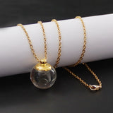 Clear/Matte Crystal Ball Perfume Oil Bottle Pendant Gift