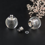 Transparent Crystal Bottle Screw Cap Perfume Oil Bottle Pendant