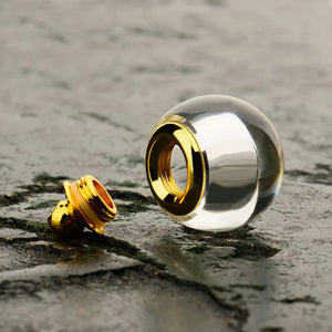 Transparent Crystal Bottle Screw Cap Perfume Oil Bottle Pendant