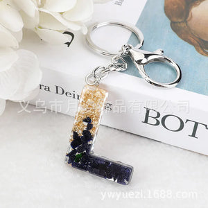 Alphabet A-Z Acrylic Keychain For Women Men Car Bag Keyring Pendant