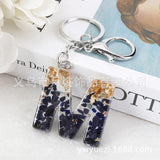 Alphabet A-Z Acrylic Keychain For Women Men Car Bag Keyring Pendant