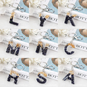 Alphabet A-Z Acrylic Keychain For Women Men Car Bag Keyring Pendant