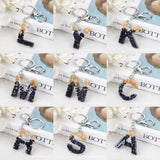 Alphabet A-Z Acrylic Keychain For Women Men Car Bag Keyring Pendant