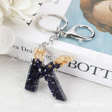Alphabet A-Z Acrylic Keychain For Women Men Car Bag Keyring Pendant