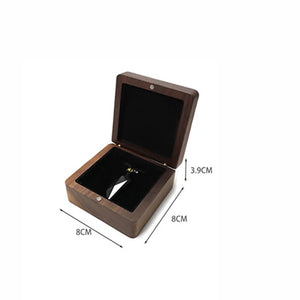 Walnut Pendant Packaging Box Flannel Lining Necklace Box