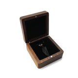 Walnut Pendant Packaging Box Flannel Lining Necklace Box