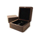 Walnut Pendant Packaging Box Flannel Lining Necklace Box