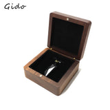 Walnut Pendant Packaging Box Flannel Lining Necklace Box