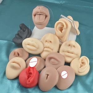 Silicone Ear Nose Model for Piercings Tools Body Parts Jewelry Display