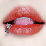 Stainless Steel Butterfly Lip Ring Labret Piercing