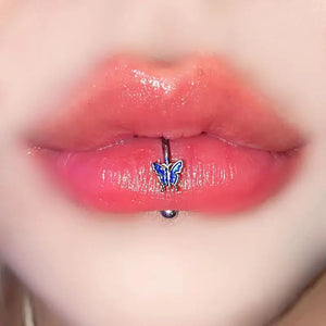 1PC Butterfly Lip Ring Stainless Steel Labret Piercing