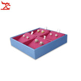 Candy Earring Jewelry Display Tray Portable 4 Grids Stud Accessorie Box 4 Colors
