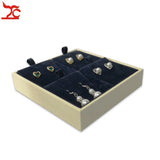 Candy Earring Jewelry Display Tray Portable 4 Grids Stud Accessorie Box 4 Colors