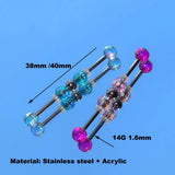Candy Colors Industrial Piercing Barbell 14G Straight Bar Style