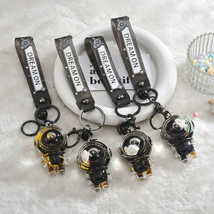 Astronaut Keychain Quicksand Drift Bottle Key Chain Cute Schoolbag Charm