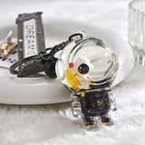 Astronaut Keychain Quicksand Drift Bottle Key Chain Cute Schoolbag Charm