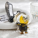 Astronaut Keychain Quicksand Drift Bottle Key Chain Cute Schoolbag Charm