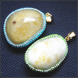 1PC Semi Precious Stone Pendant for Men's DIY Jewelry