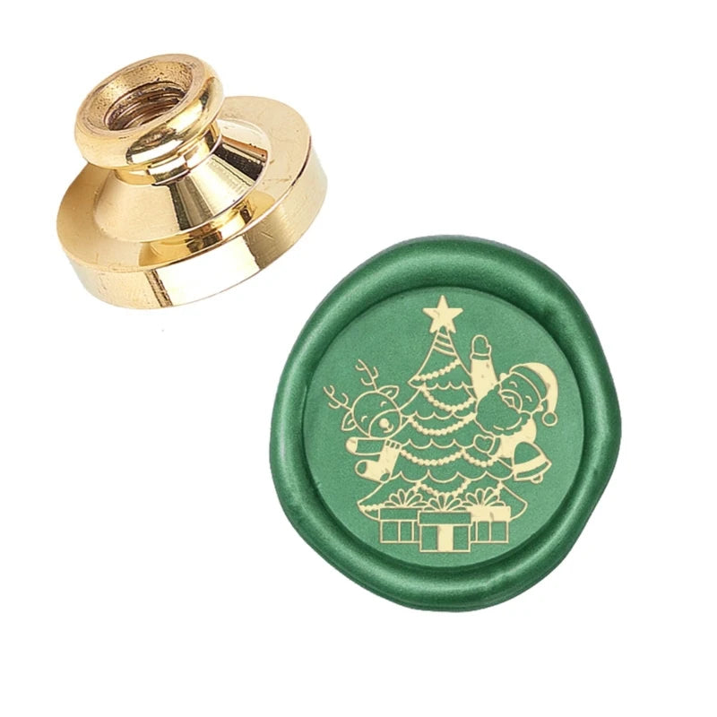 1PC Christmas Elk Wax Stamp Head 25mm Vintage Craft Sealing Stamp Head