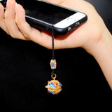 1PC Cloisonne Locket with Glass Orbs Keychain Essential Oil Ball Locket