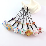 1PC Cloisonne Locket with Glass Orbs Keychain Essential Oil Ball Locket