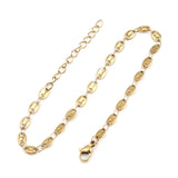 Coffee Bean Chain Stainless Steel Bracelet Anklet 23.5cm