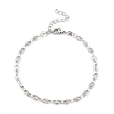 Coffee Bean Chain Stainless Steel Bracelet Anklet 23.5cm