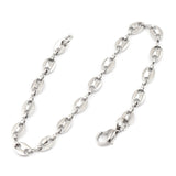 Coffee Bean Chain Stainless Steel Bracelet Anklet 23.5cm