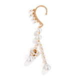 Pearl Tassel Ear Bone Clip Earrings Ear Cuff