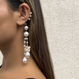 Pearl Tassel Ear Bone Clip Earrings Ear Cuff