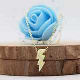 Lightning Opal Necklace Sterling Silver Pendant Chain Couple Jewelry